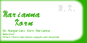 marianna korn business card